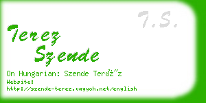 terez szende business card